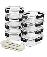 Sorbus 16 Piece Glass Meal Prep Containers with Airtight Lids