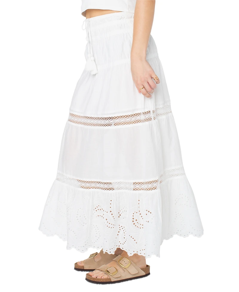 Roxy Juniors' Castaway Cotton Pull-On Maxi Skirt