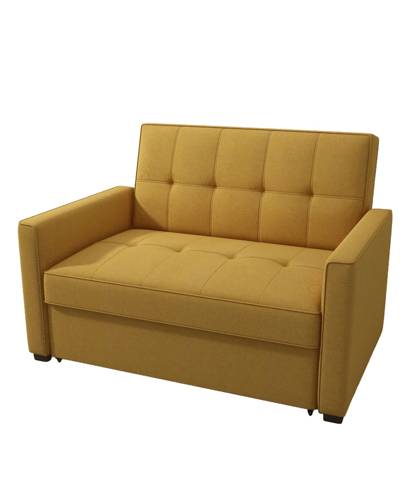 Gold Sparrow 51" Polyester Chandler Convertible Loveseat Bed, Created for Macy's