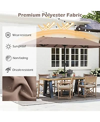 Gymax 13 Ft Double-sided Patio Umbrella Outdoor Large Twin