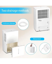 Cowsar Portable Dehumidfier, Max 80 Pints/Day Air Filters, Auto Defrosting Low noise with Led display Timer Fit for Basements, Garage, Living Room, Be