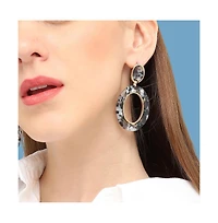 Sohi Women's Gold Marble Drop Earrings