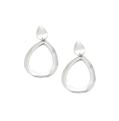 Sohi Women's Rose Gold Contemporary Drop Earrings