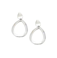 Sohi Women's Rose Gold Contemporary Drop Earrings