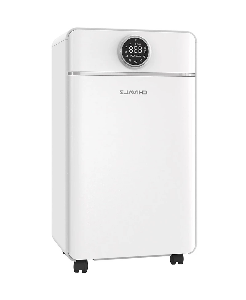 Chivalz Dehumidifier for Bedroom, Dehumidifier for Basement up to 1800 sqft, 3 Operation Modes, 24H Timer, White