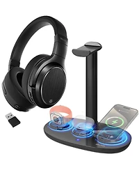 Delton M101 Wireless Computer Headset with Wireless Charger & Desktop Holder