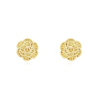 The Lovery Gold Rose Stud Earrings 14K Gold