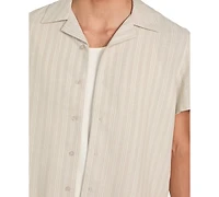 Guess Men's Fletcher Short Sleeve Button-Front Camp Shirt