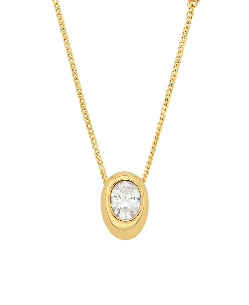 Michael Kors Oval Stone Pendant Necklace