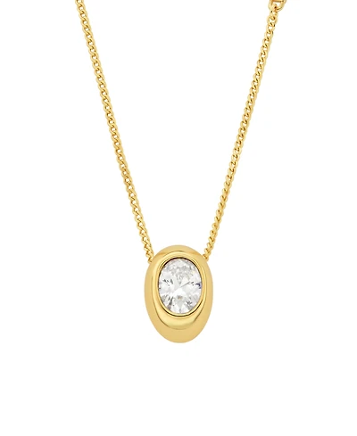 Michael Kors Oval Stone Pendant Necklace
