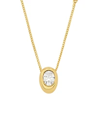 Michael Kors Oval Stone Pendant Necklace