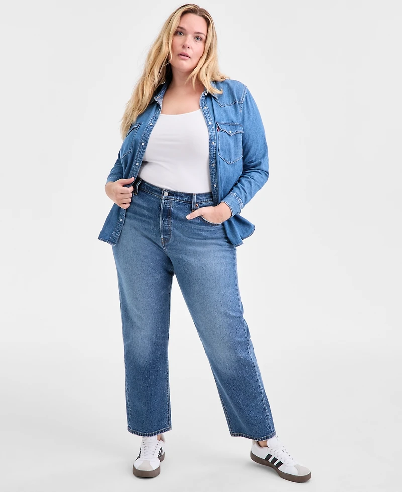 Levi's Trendy Plus 501 Cotton High-Rise Jeans