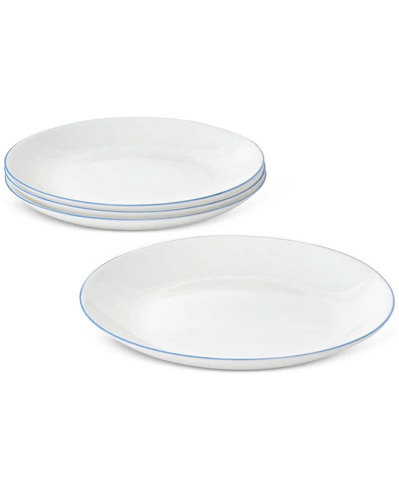 Arch Studio Opal Glass Blue Rim Salad Plate, Set of 4, Exclusively at Macy's