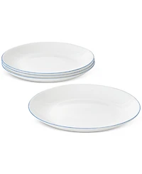 Arch Studio Opal Glass Blue Rim Salad Plate, Set of 4, Exclusively at Macy's