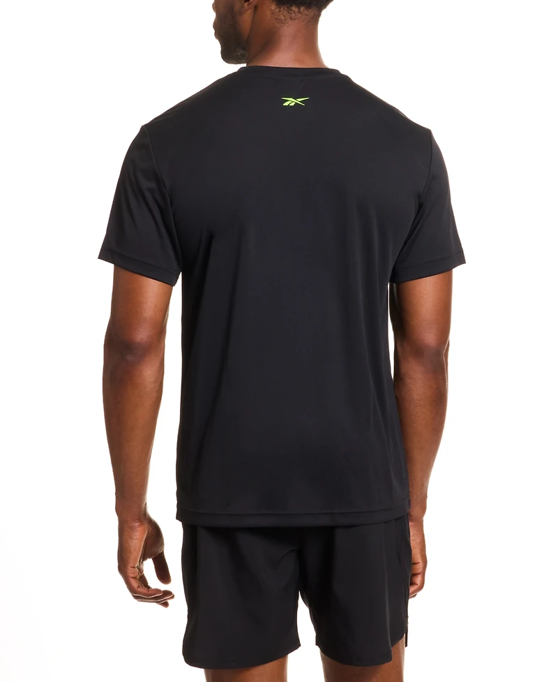 Reebok Distance Short Sleeve Crewneck Graphic Running T-Shirt