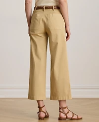 Lauren Ralph Women's Stretch Chino Wide-Leg Cropped Pants