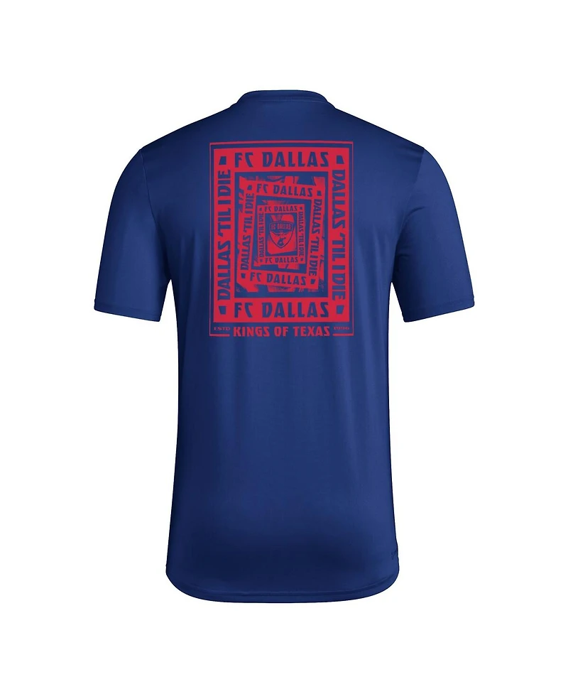 Adidas Men's Blue Fc Dallas Local Wrap T-Shirt