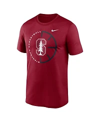 Nike Men's Cardinal Stanford Legend Basketball Icon Performance T-Shirt