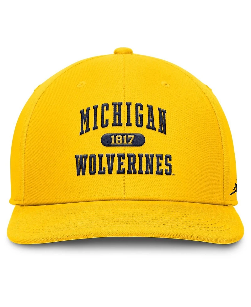 Jordan Men's Maize Michigan Wolverines Athletics Pro Adjustable Hat