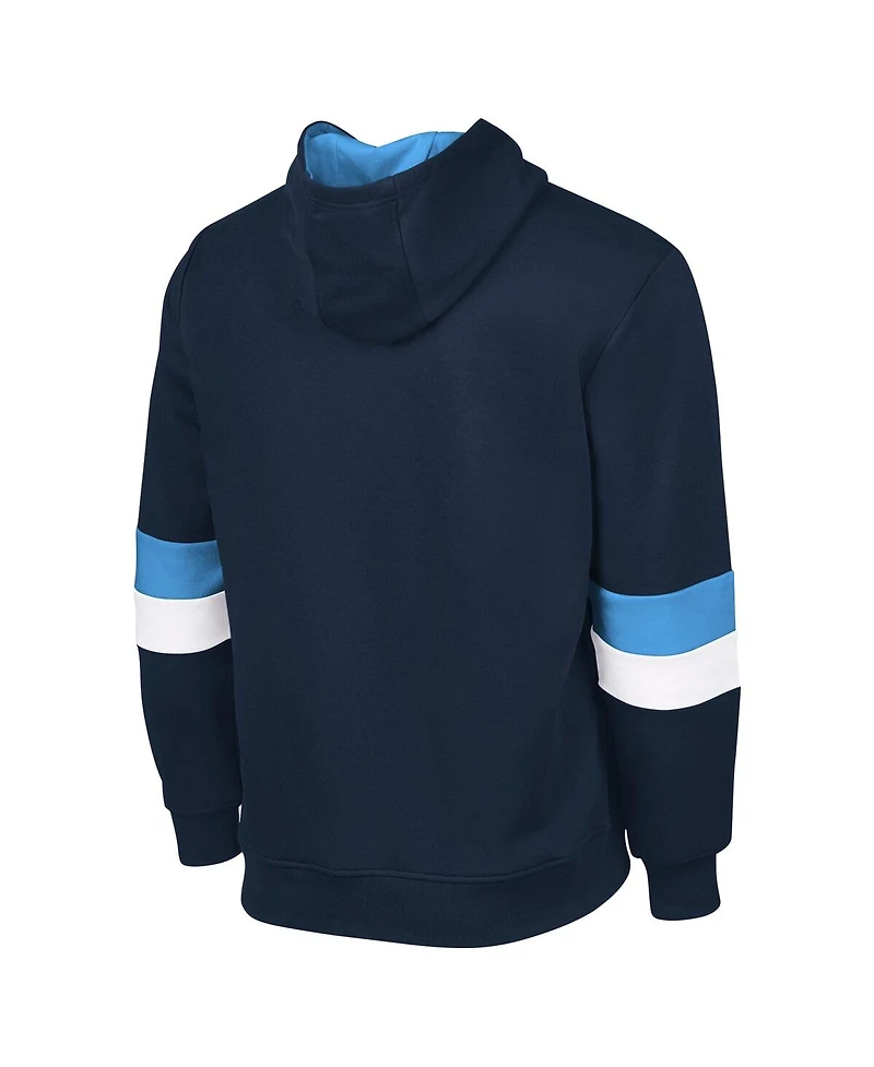 G-iii Sports by Carl Banks Men's Navy/Light Blue Tennessee Titans Adaptive Faceoff Pullover Hoodie