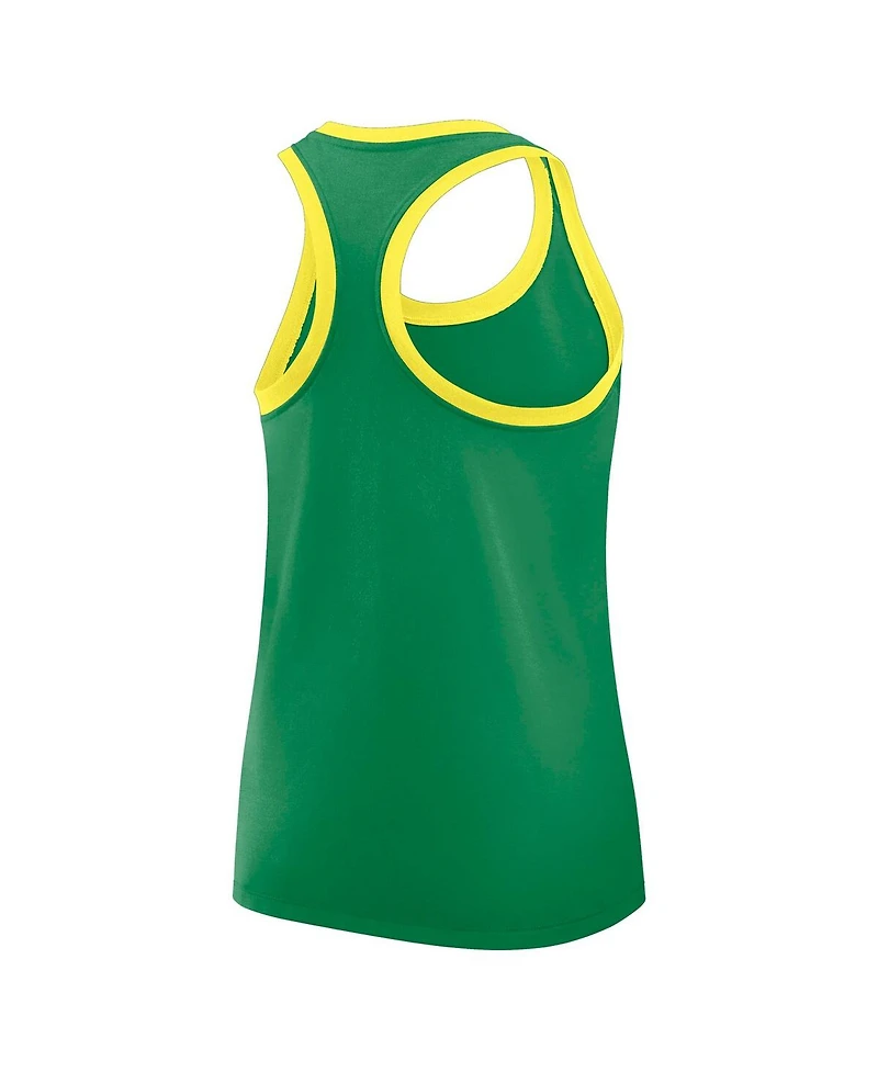 Nike Women's Green Oregon Ducks Primetime Racerback Tri-Blend Tank Top