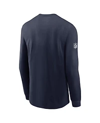 Nike Men's Navy Dallas Cowboys Sideline Performance Long Sleeve T-Shirt