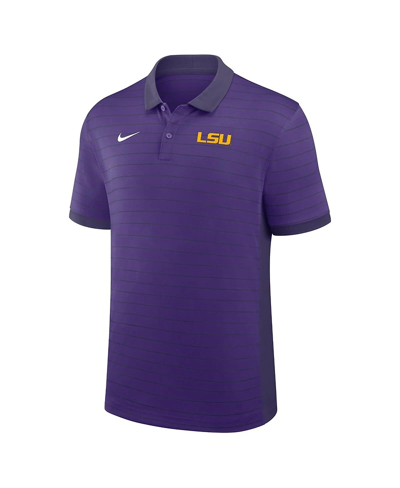 Nike Men's Lsu Tigers 2025 Early Season Coaches Sideline Victory Stripe Performance Polo Shirt