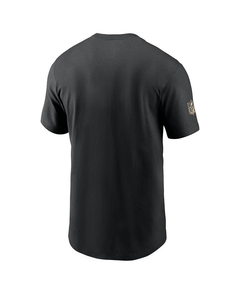 Nike Men's Black New Orleans Saints Sideline Performance T-Shirt