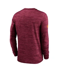 Nike Men's Burgundy Washington Commanders Sideline Velocity Performance Long Sleeve T-Shirt