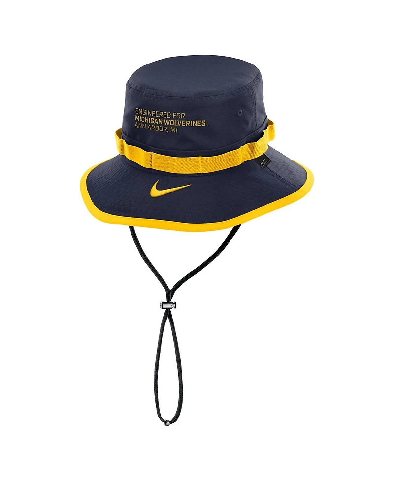 Nike Men's Navy Michigan Wolverines 2025 Sideline Apex Boonie Bucket Hat