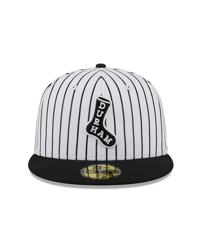 New Era Men's White Durham Bulls Theme Nights 59FIFTY Fitted Hat