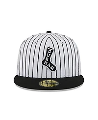 New Era Men's White Durham Bulls Theme Nights 59FIFTY Fitted Hat