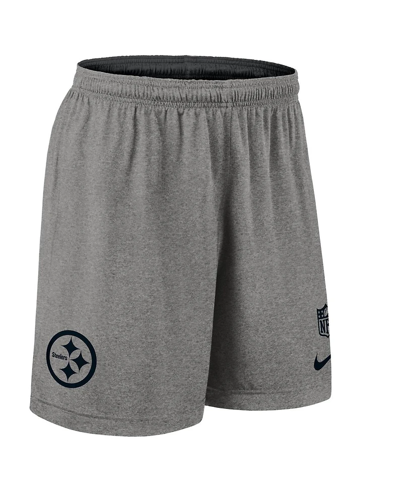 Nike Men's Black Pittsburgh Steelers Sideline Reversible Performance Shorts
