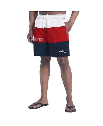 G-iii Sports by Carl Banks Men's Navy/Red New England Patriots Sunrise Volley Swim Shorts