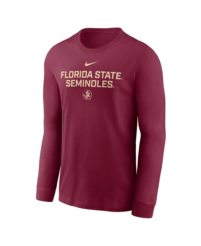 Nike Men's Garnet Florida State Seminoles 2025 Sideline Performance Long Sleeve T-Shirt