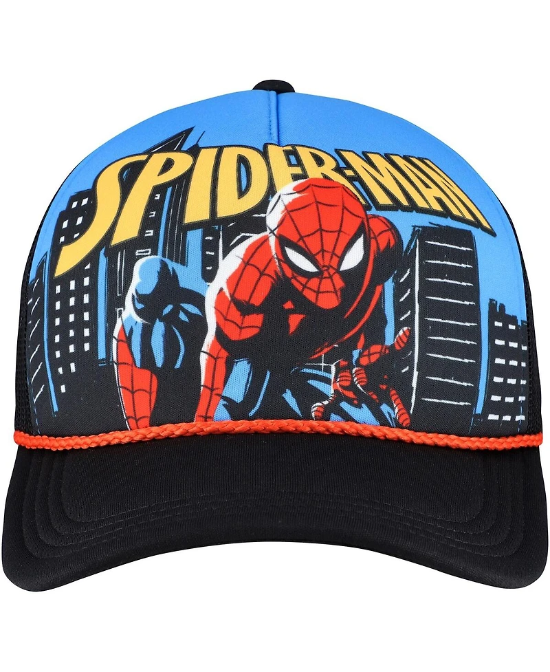 Lids Men's Black Spider-Man Big Front Adjustable Trucker Hat