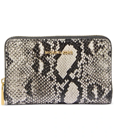 Michael Kors Jet Set Small Leather Zip Around Card Case