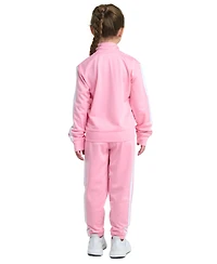 adidas Toddler & Little Girls Tricot Long-Sleeve Essential 3-Stripe Track Jacket Pants, 2 Piece Set