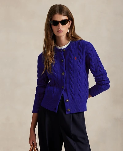 Polo Ralph Lauren Women's Cable-Knit Wool-Cashmere Cardigan Sweater