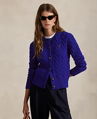 Polo Ralph Lauren Women's Cable-Knit Wool-Cashmere Cardigan Sweater