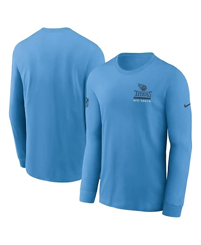 Nike Men's Light Blue Tennessee Titans Sideline Performance Long Sleeve T-Shirt