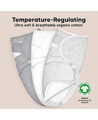 KeaBabies 3pk Soothe Zippy Baby Swaddles 0-6 Months, Newborn Sleep Sacks, Zipper Swaddle, Wearable Swaddle Blanket