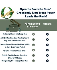 Puppington Walk Star Kit: 3-in-1 Dog Bag, Bowl, & Leash plus Matching 270 Refill Poop Bags