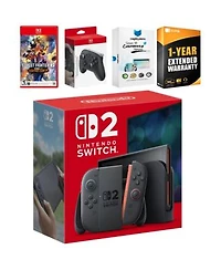 Nintendo Switch 2 Console With Street Fighter 6 Pro Controller Mightyskins Code 1 Cps Year Extended Warranty