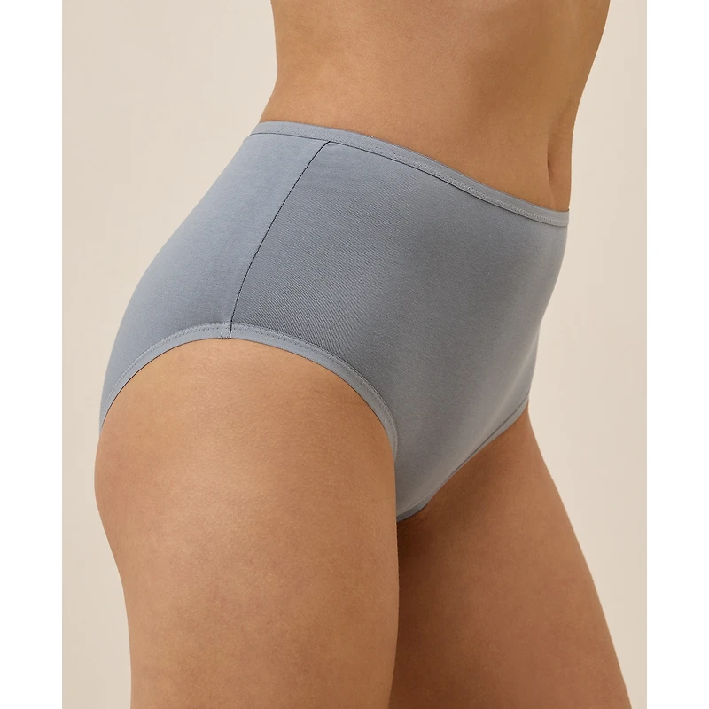 Pact Women's Organic Cotton Everyday High Rise Brief 6-Pack