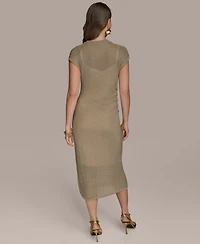Donna Karan New York Women's Mock-Neck Midi Sweater Dress