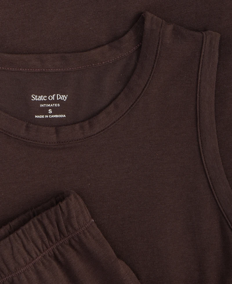 State of Day Women's Solid Knit Tank Pajama Set, Xs-3X, Macy's Exclusive