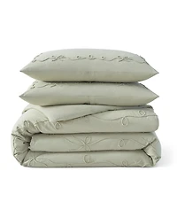 Peri Home Sasha Bows Embroidered 3-Pc. Duvet Cover Set, Full/Queen