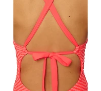 Becca Women's Connect Corset Lace-Up One-Piece Swimsuit