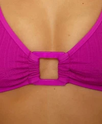 Becca Womens Crinkle Crush Bikini Top Hipster Bottoms